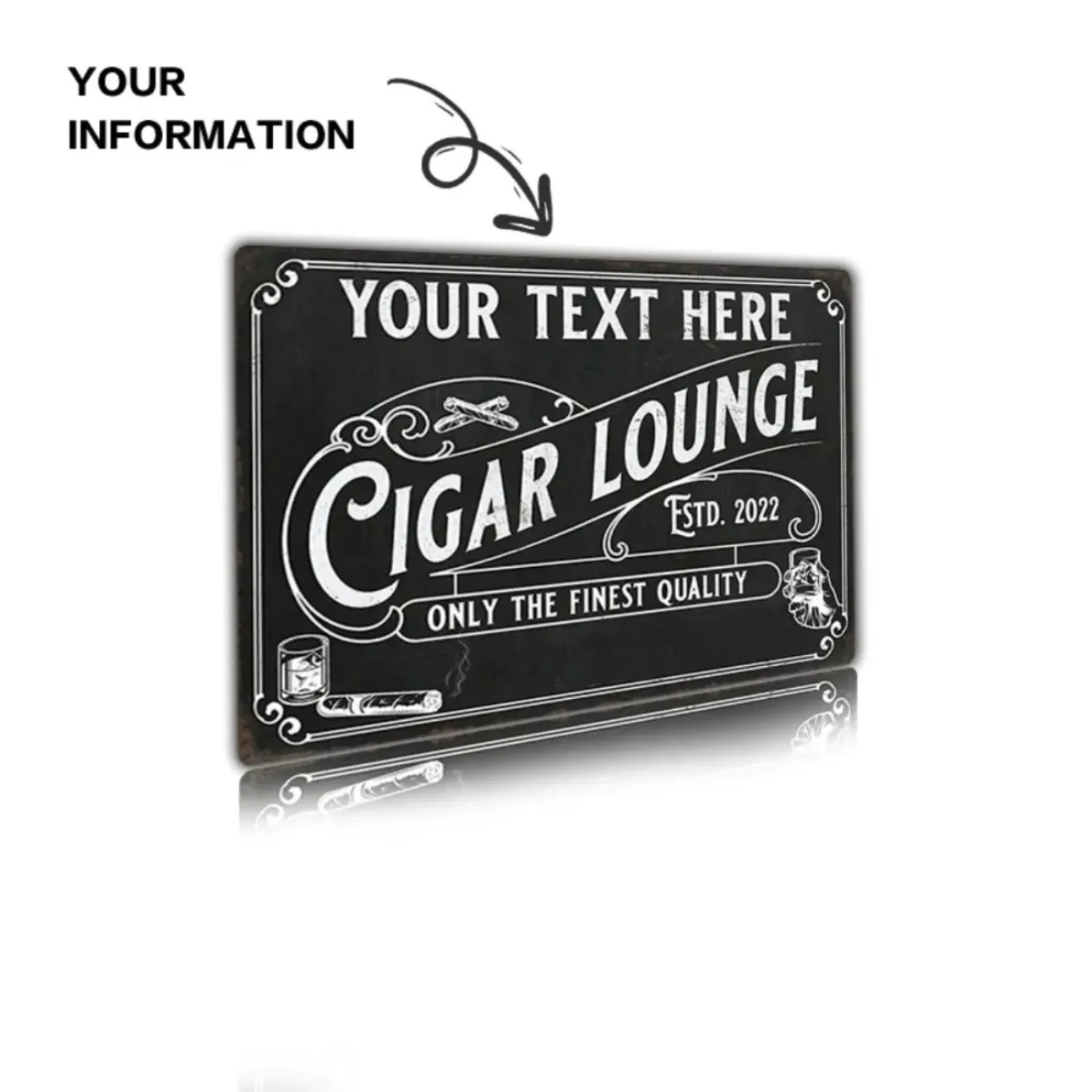 CIFbuy ป้ายอะลูมิเนียมซิการ์แบ - Home Bar Lounge บทวิจารณ์และราคา